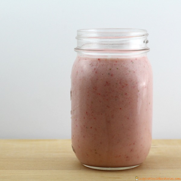 The addition of homemade coconut syrup makes this pineapple strawberry smoothie extra special. This fruity dessert is the perfect summertime treat..