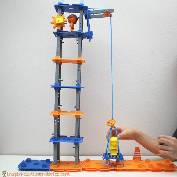 Build a crane with the City Engineering and Design Building Set from Learning Resources