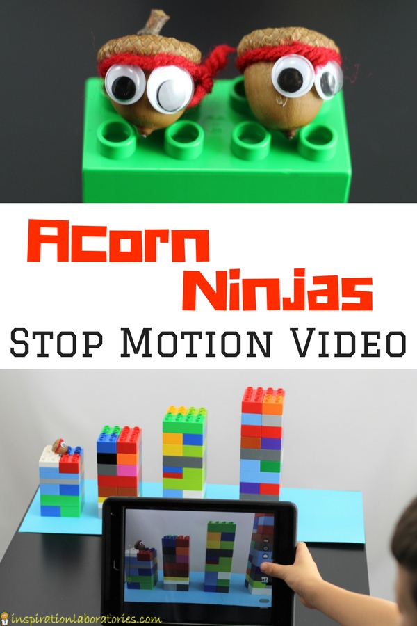 Make an adorable Acorn Ninjas Craft and use them for a fun stop motion video.