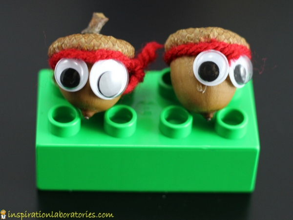 Acorn ninjas craft - just add googly eyes and yarn!