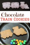 After reading Freight Train by Donald Crews, make Chocolate Train Cookies. They’re a delicious chocolate sugar cookie that takes like a brownie.