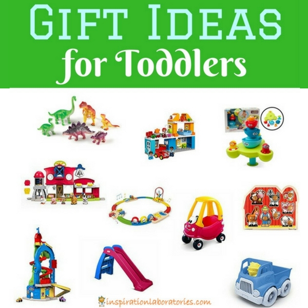 Our 2017 toddler gift guide has my kids' favorite gift ideas for toddlers. Toys that they will play with as they grow.