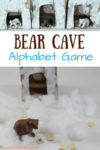 Bear Cave Alphabet Game inspired by Karma Wilson’s Bear Snores On – Help bear search for the letters under the snow. Check out all of the bear themed activities in this post for the Virtual Book Club for Kids.