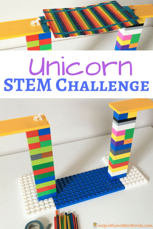 A Unicorn STEM Challenge is perfect for combining your child's love of unicorns with STEM. Can you help the unicorn get to the other side?