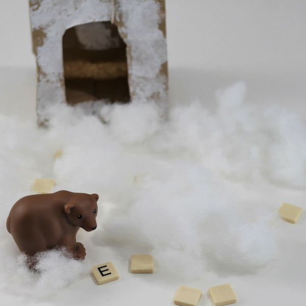 Bear Cave Alphabet Game inspired by Karma Wilson's Bear Snores On - Help bear search for the letters under the snow.