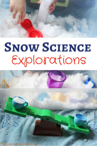 Try these simple snow science explorations inspired by The Snowy Day by Ezra Jack Keats. Perfect for toddlers and preschoolers. #vbcforkids #scienceactivities