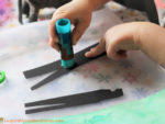 Use glue stick to attach.