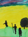 Watercolor Silhouette Art inspired by Love by Matt de la Peña