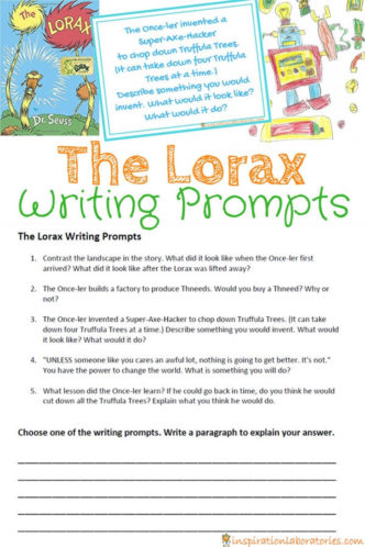 Lorax writing prompts