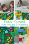 While reading The Tale of Peter Rabbit, draw a map of Peter Rabbit’s adventures. Then, recreate the story by making a model of the map in LEGO.