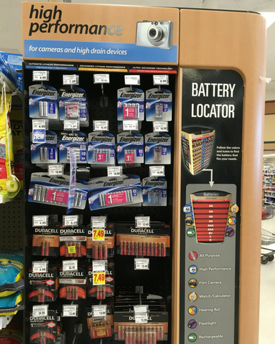 Energizer batteries in store