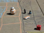 Star Wars board game drawn with chalk outside