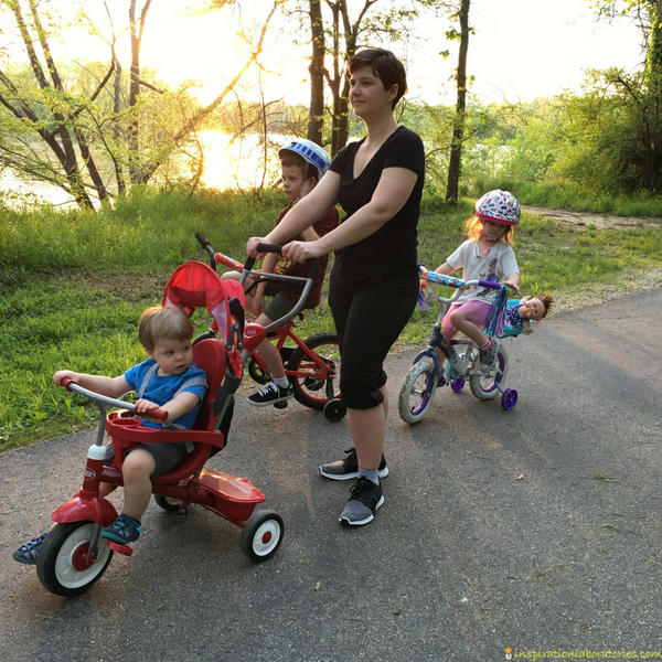 family bike riding