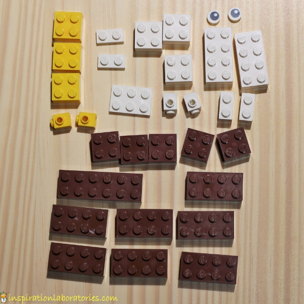 bricks used for building a LEGO eagle