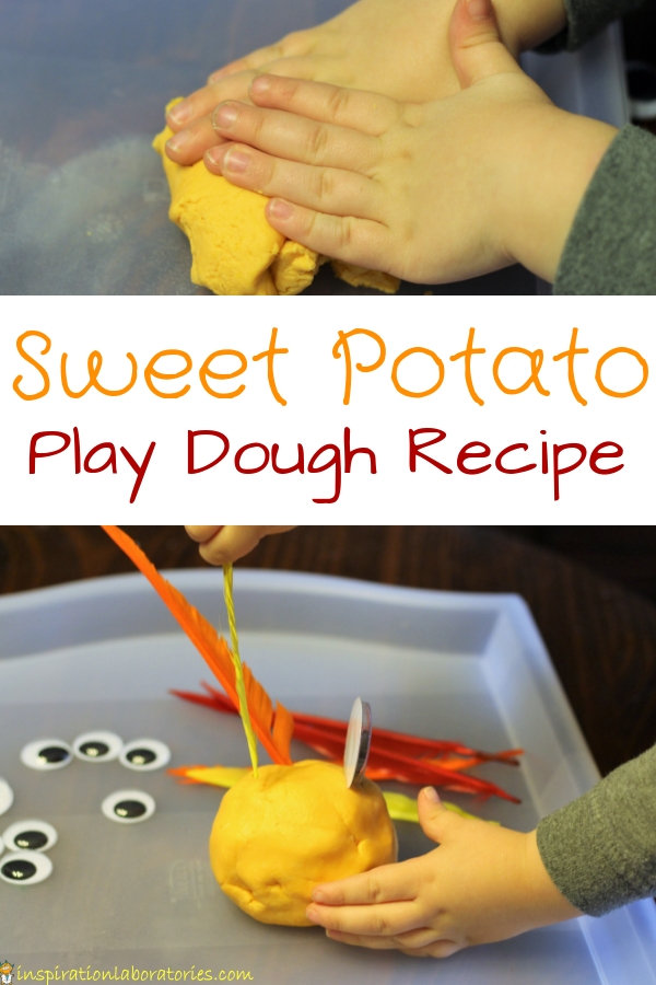 Try this sweet potato play dough recipe made with only 2 ingredients. It's taste safe and perfect for toddlers and preschoolers.