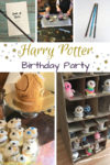 Harry Potter Birthday Party with wands, potions, spell books, golden snitch cake, owl cupcakes, an owlery, and more!