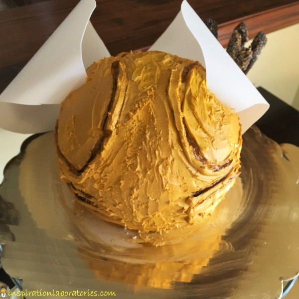 Harry Potter birthday party - golden snitch cake