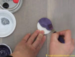 Use fabric paint to create your own valentine squishy.