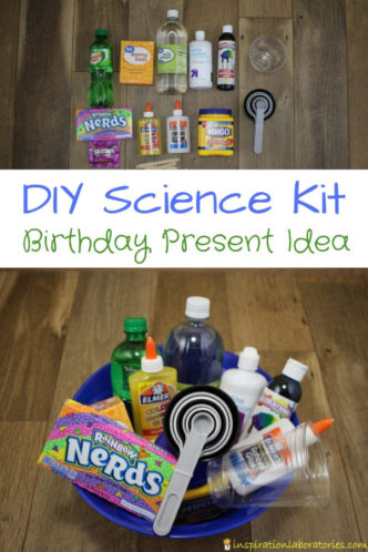 Learn how to make a DIY Science Kit with supplies for at least 5 science experiments. This makes a great birthday gift for any science loving kid.