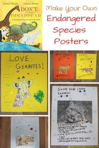 Endangered Species Posters for Kids - a great conservation lesson for multiple age levels (preschool, elementary, middle school, and high school)