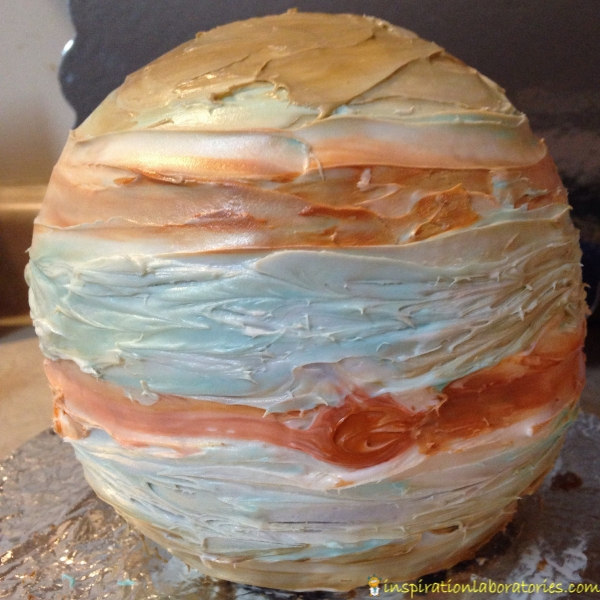 Jupiter birthday cake perfect for a space themed party