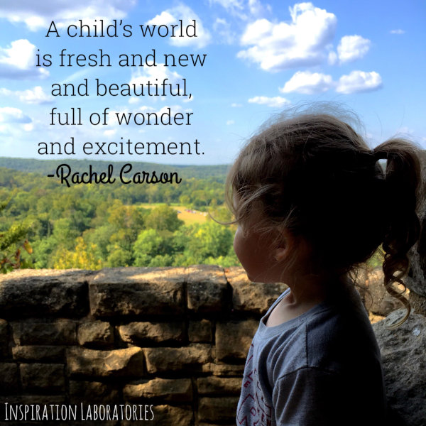 Rachel Carson quote: "A child's world is fresh and new and beautiful, full of wonder and excitement."