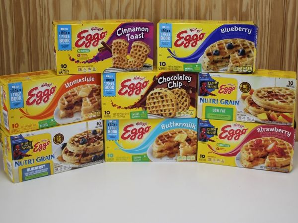 Earn free books with Kellogg's Feeding Reading program by buying Eggo products.