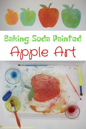 Baking Soda Painted Apple Art