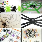 Spider math activities for preschool and elementary