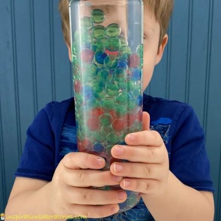 Christmas Sensory Bottle with Oil and Water Beads | Inspiration ...