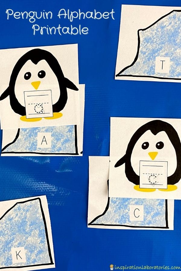 Penguin, letter recognition, alphabet printable, alphabet matching