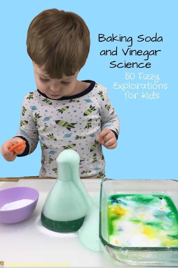 Title image for collection of 50 baking soda and vinegar science explorations for kids